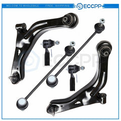 6PC Front Lower Control Arms Tie Rods For 2001-2004 Ford Escape & Mazda Tribute 6B93BC-57