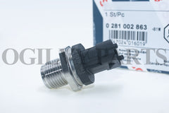 Fuel Rail Pressure Sensor 0281002863 For Bosch Kia Hyunuida Tucson Santafe OEM