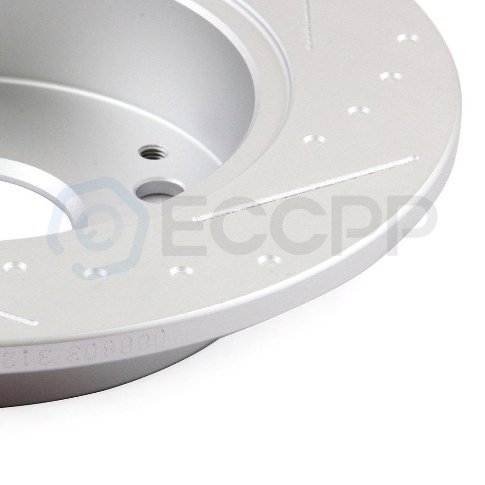 Front And Rear Drilled Slotted Brake Rotors For 2004 - 2005 Honda Civic 2.0L 6B93BC-57