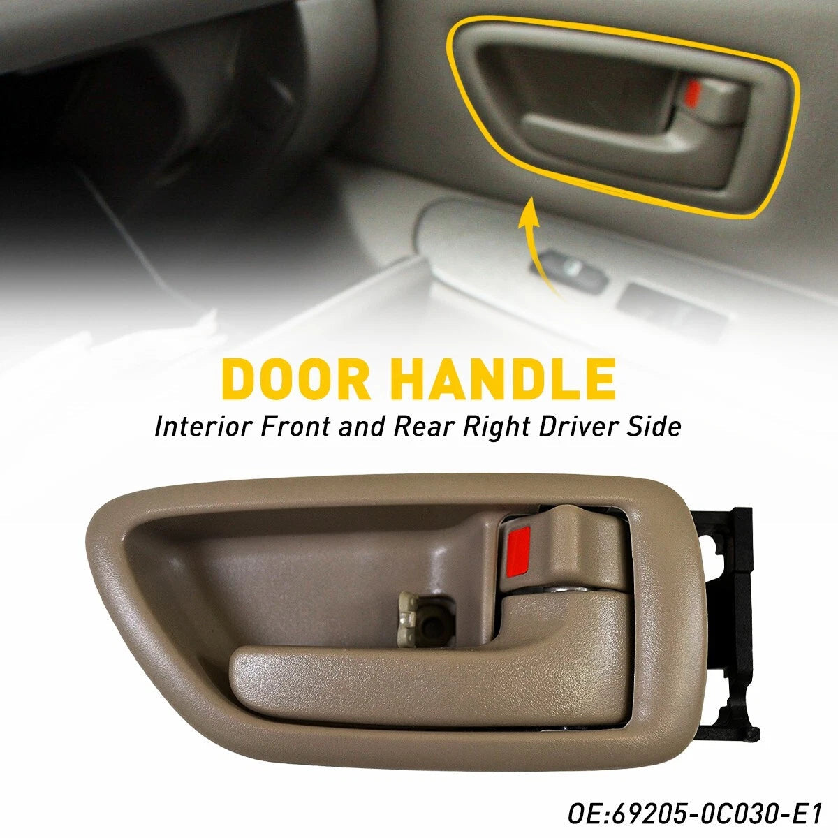 Interior Door Handle Right Side For Toyota 2001-2007 Sequoia / 2000-2004 Avalon 6B93BC-57