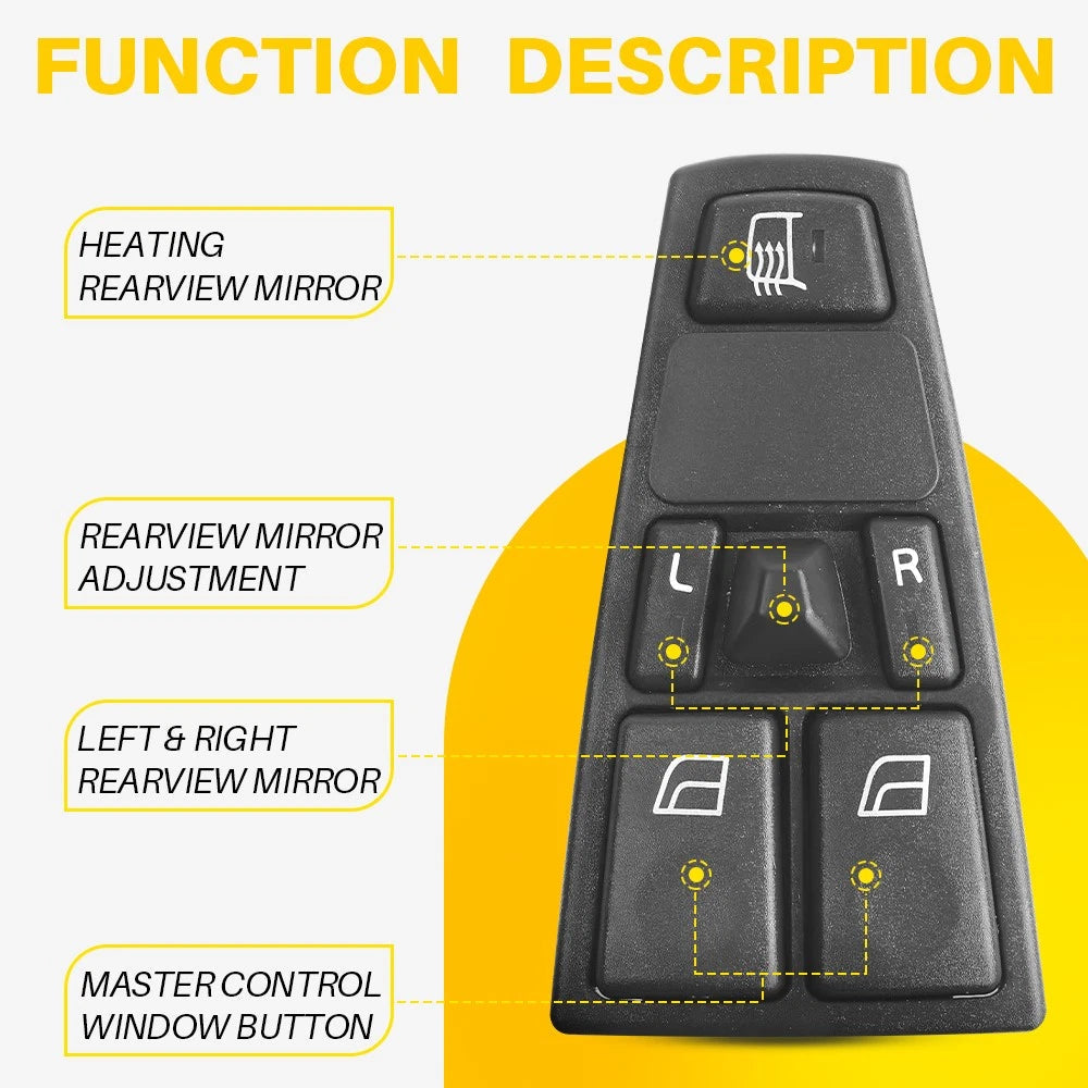 20752917 Driver Power Window Master Switch For Volvo VN 2005-2014/VNL 2005-16 EA 6B93BC-57