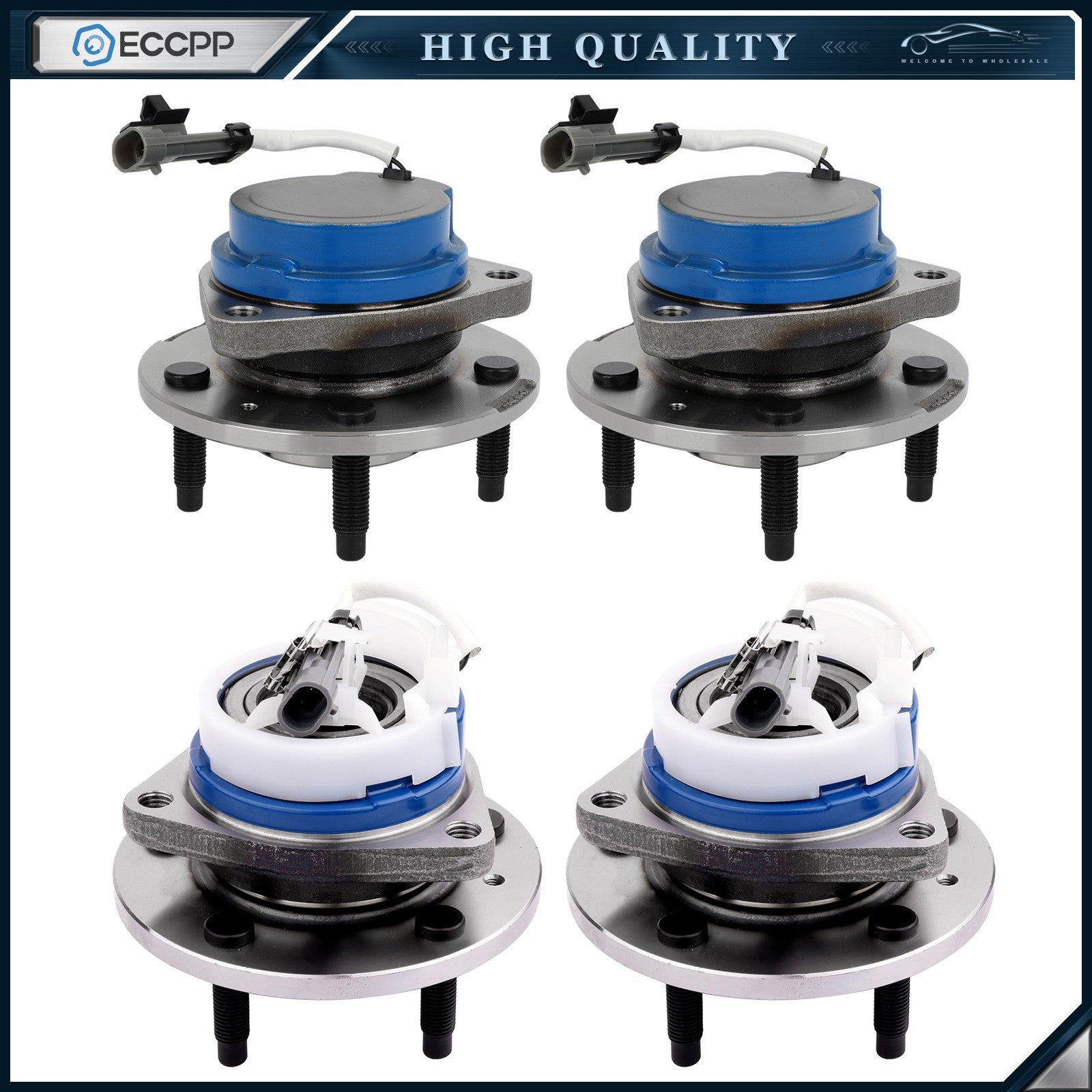 4P Front & Rear Wheel Hub Bearings For Cadillac STS 2005-2011 CTS 2003-2007 RWD 6B93BC-57