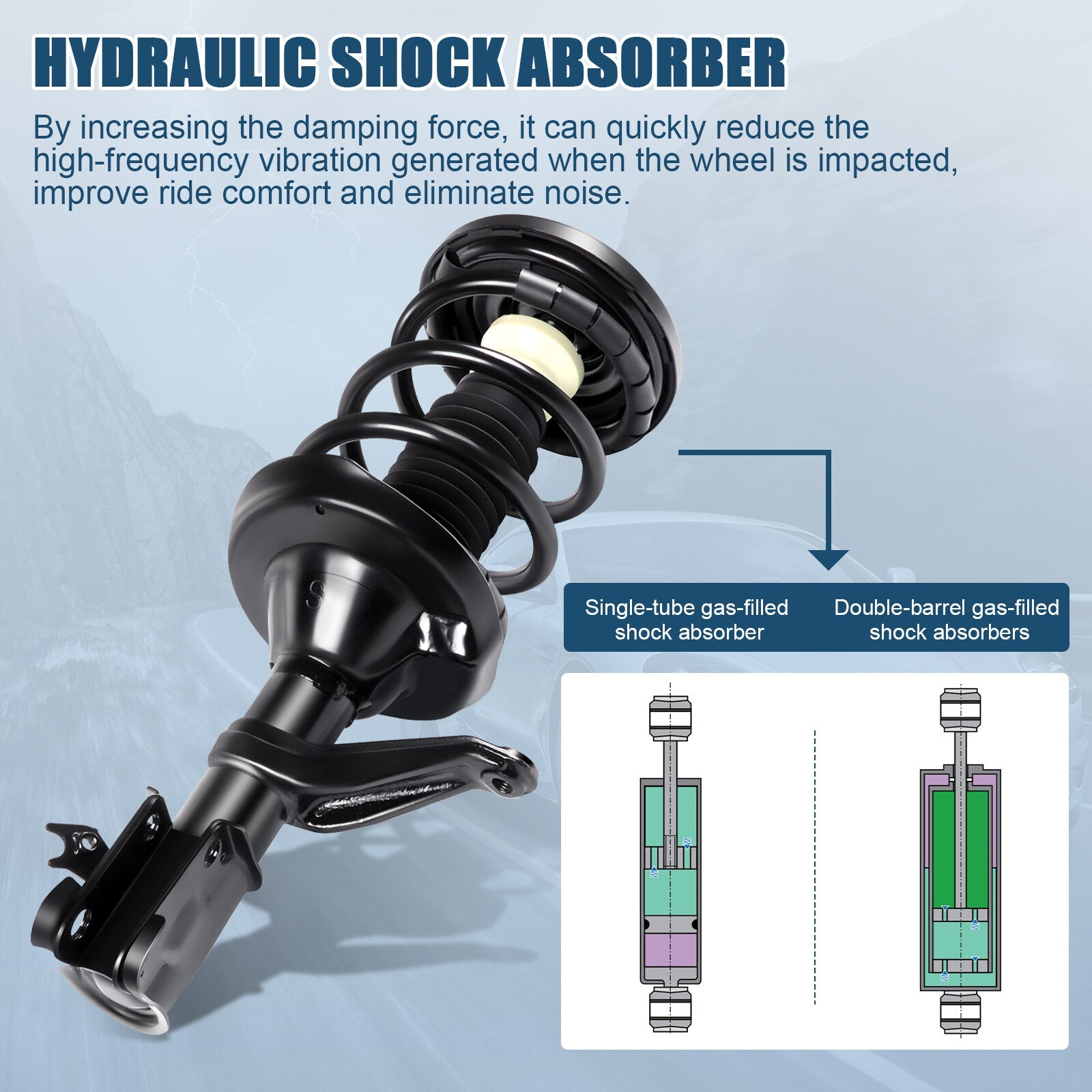 For 03-11 Honda Element (2) Front Quick Loaded Shocks / Struts Springs Assembly 6B93BC-57