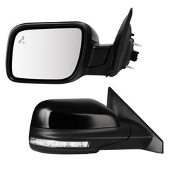 Pair Side Mirrors For 16-19 Ford Explorer Power-folding Heated Signal Puddle BSM 6B93BC-57