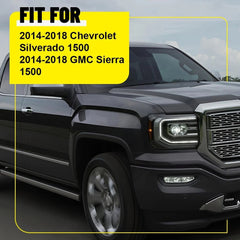 4PCS Glossy Black Door Pillar Post Cover Kit For 2014 15-2018 Silverado Sierra A 6B93BC-57