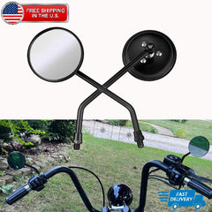 Pair 10mm Round Side Mirrors For Honda CL90 CB100 CL100 CL125 CB125 Left & Right