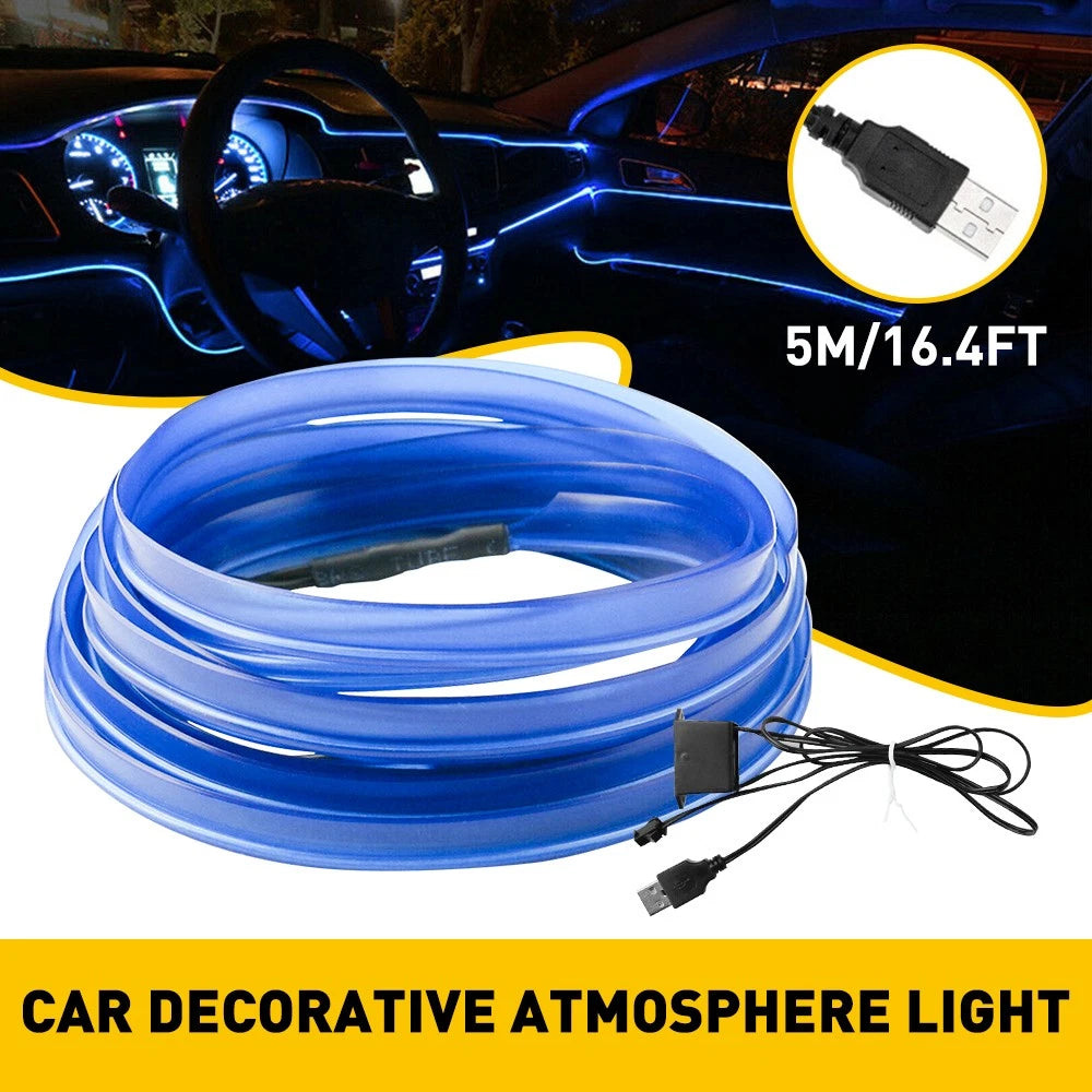5M Auto Atmosphere Car Interior Strip Light Wire LED Decor Accessories Lamp EOA 6B93BC-57