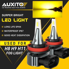 AUXITO H8 H11 LED Fog Light DRL Driving Bulb 4000LM Yellow Super Bright I9 EOA AUXITO
