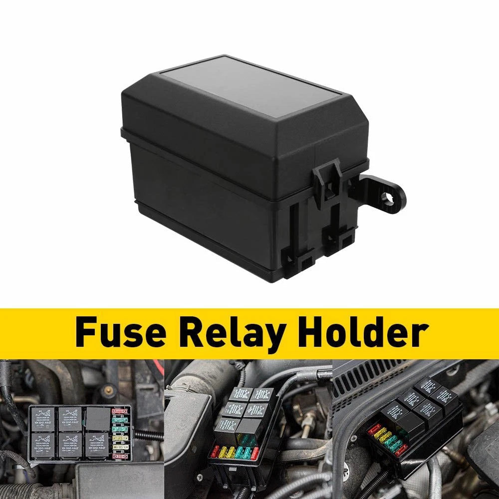Universal Automotive Fuse Relay 12-Slot Holder Relay Box 6Relays ATC/ATO 6 Fuses 6B93BC-57