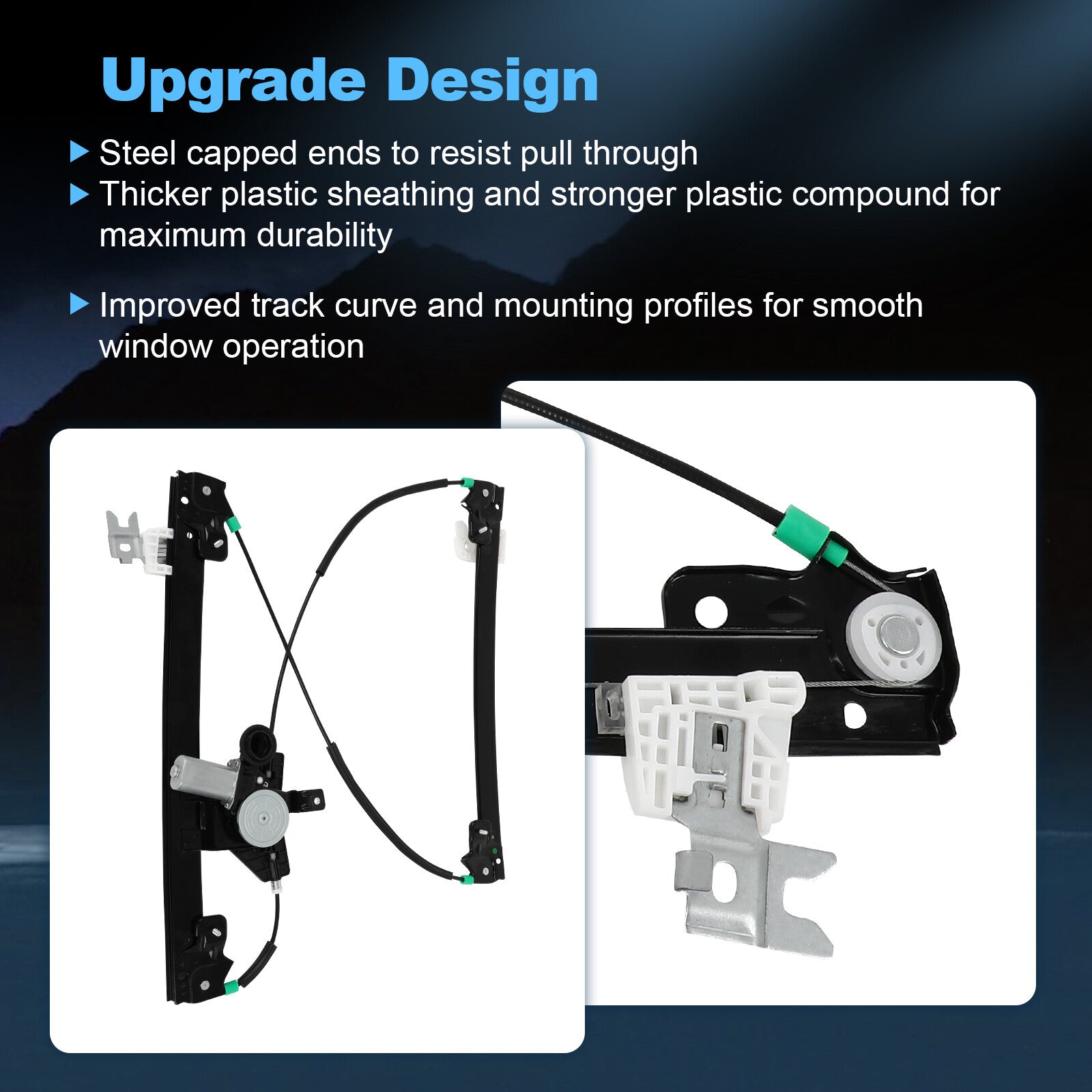 For 2013-2021 Nissan Pathfinder Front Passenger Side Window Regulator with Motor 6B93BC-57