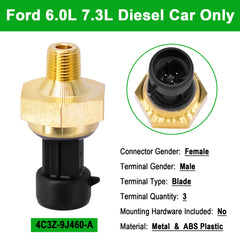 For Ford Powerstroke 2003-2004 6.0 EBP Sensor Exhaust Back Pressure 4C3Z-9J460-A