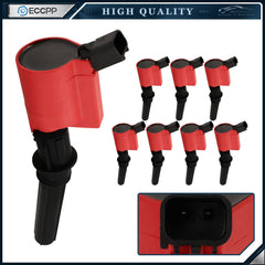 ECCPP 8 Red Ignition Coils For 00-10 Ford F-150 4.6L V8 2002-2005 Ford Explorer 6B93BC-57