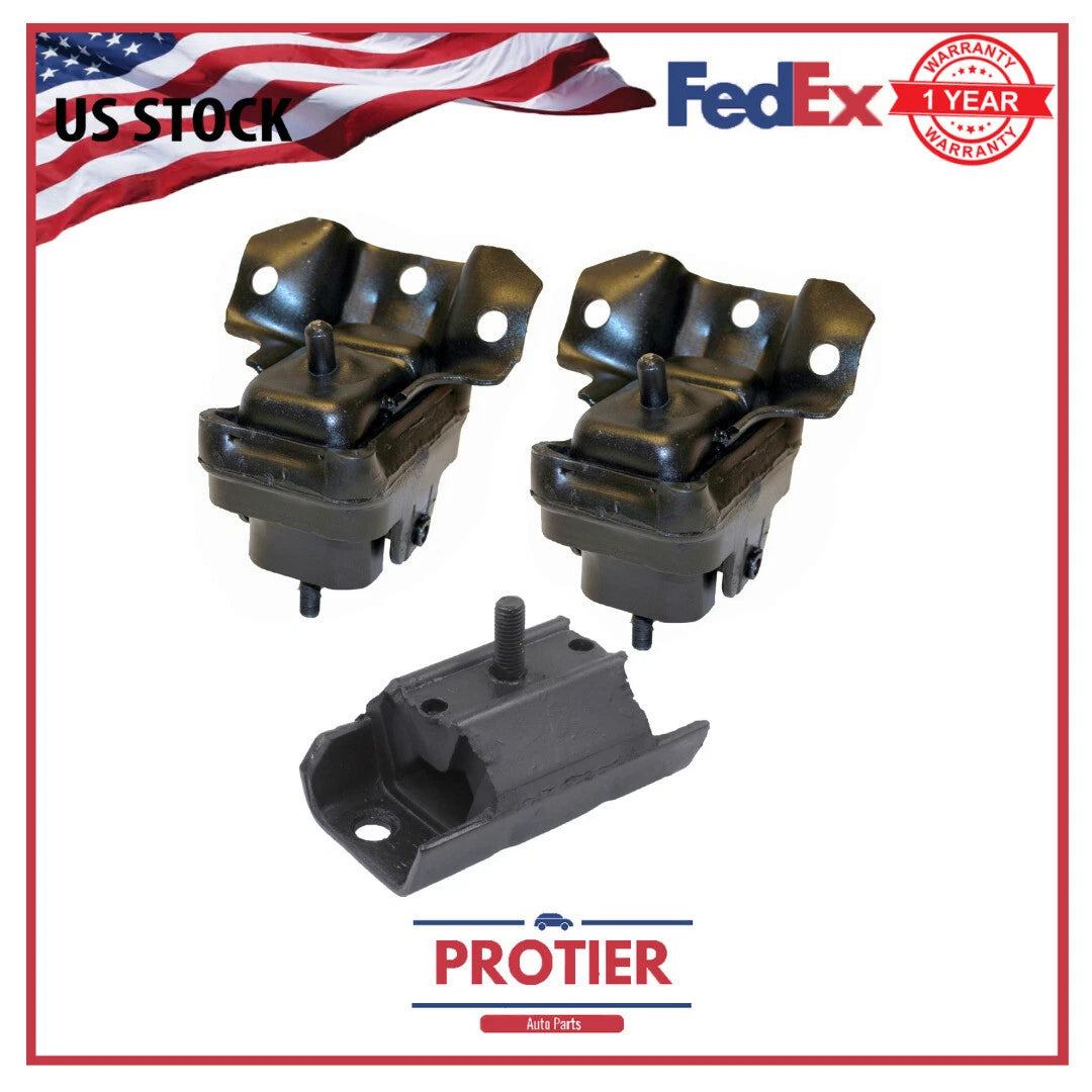 Engine & Trans Mount Set 3PCS For Ford Passenger Car Focus L4 2.0L 122ci 6B93BC-57