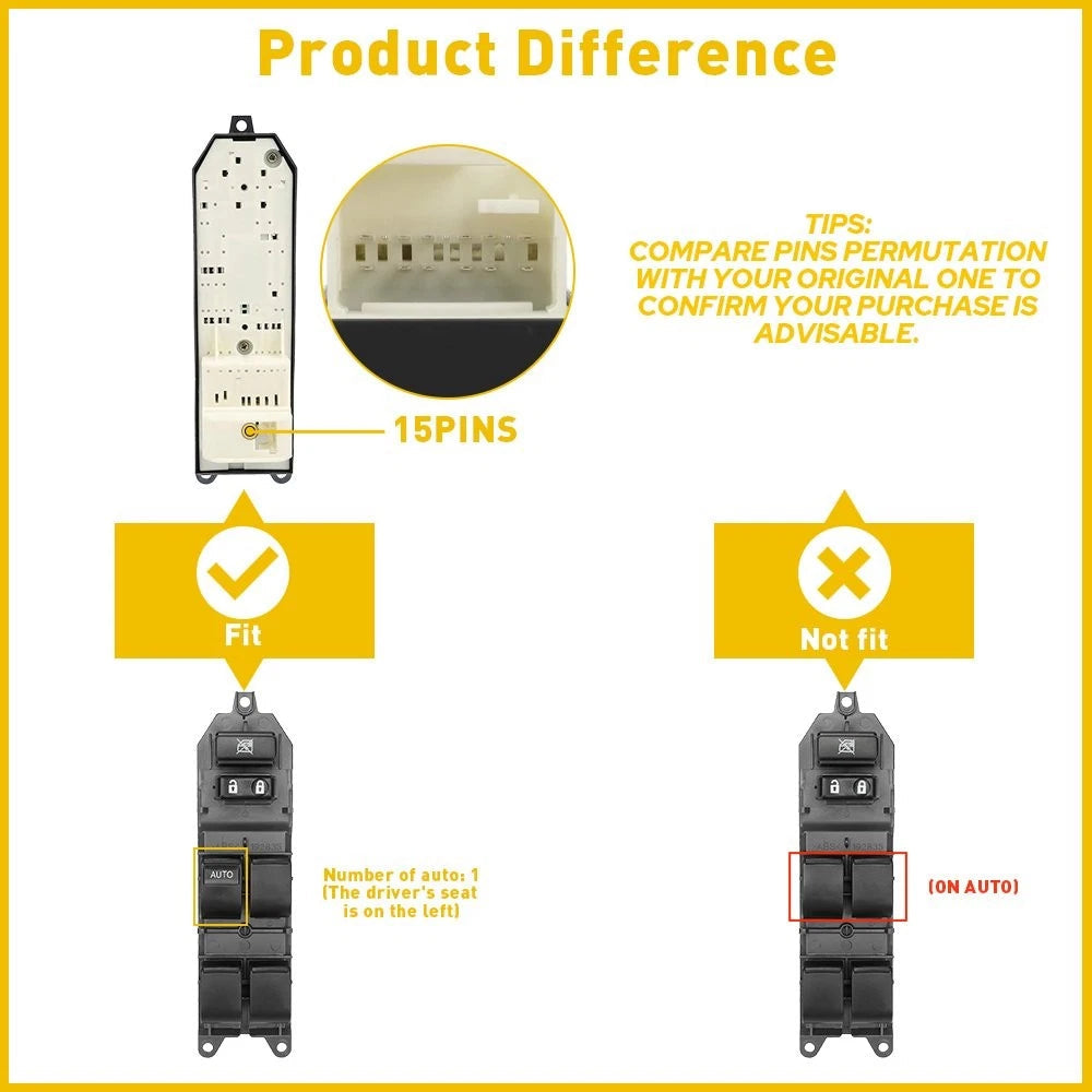 Master Power Window Door Switch For 2007-2012 Toyota Camry Tundra Corolla RAV4 A 6B93BC-57