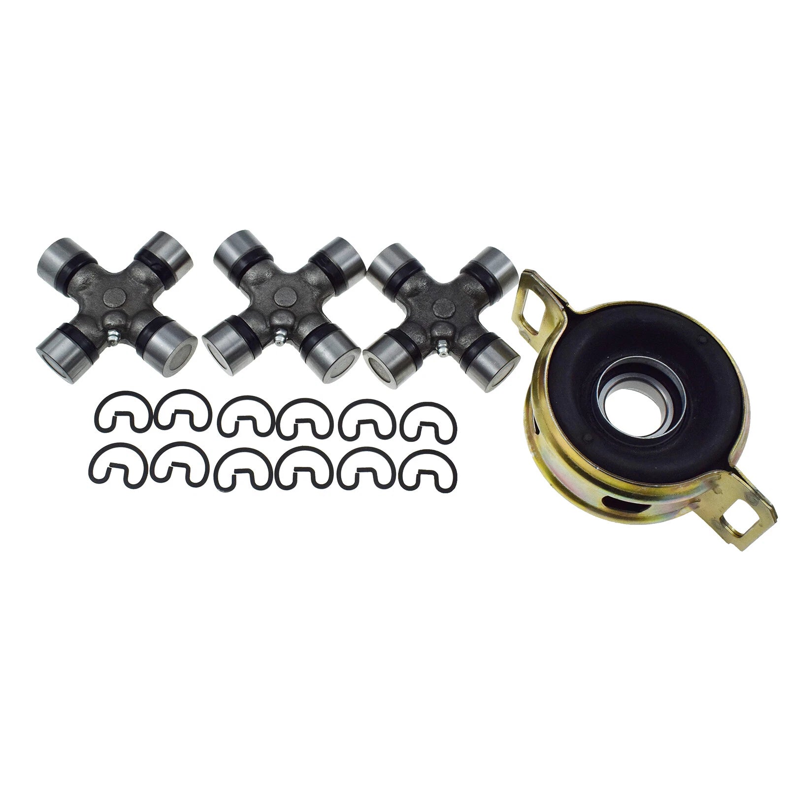 Driveshaft Center Carrier Bearing & U-Joints Set for Toyota TACOMA Tundra T100 6B93BC-57