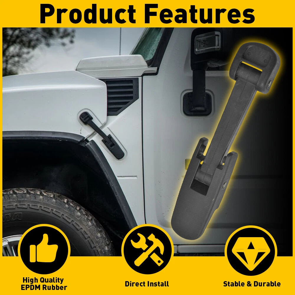 2X Black Hood Latch For 2003-2009 Hummer H2 Chevy Kodiak GMC TopKick 15097841 EA 6B93BC-57
