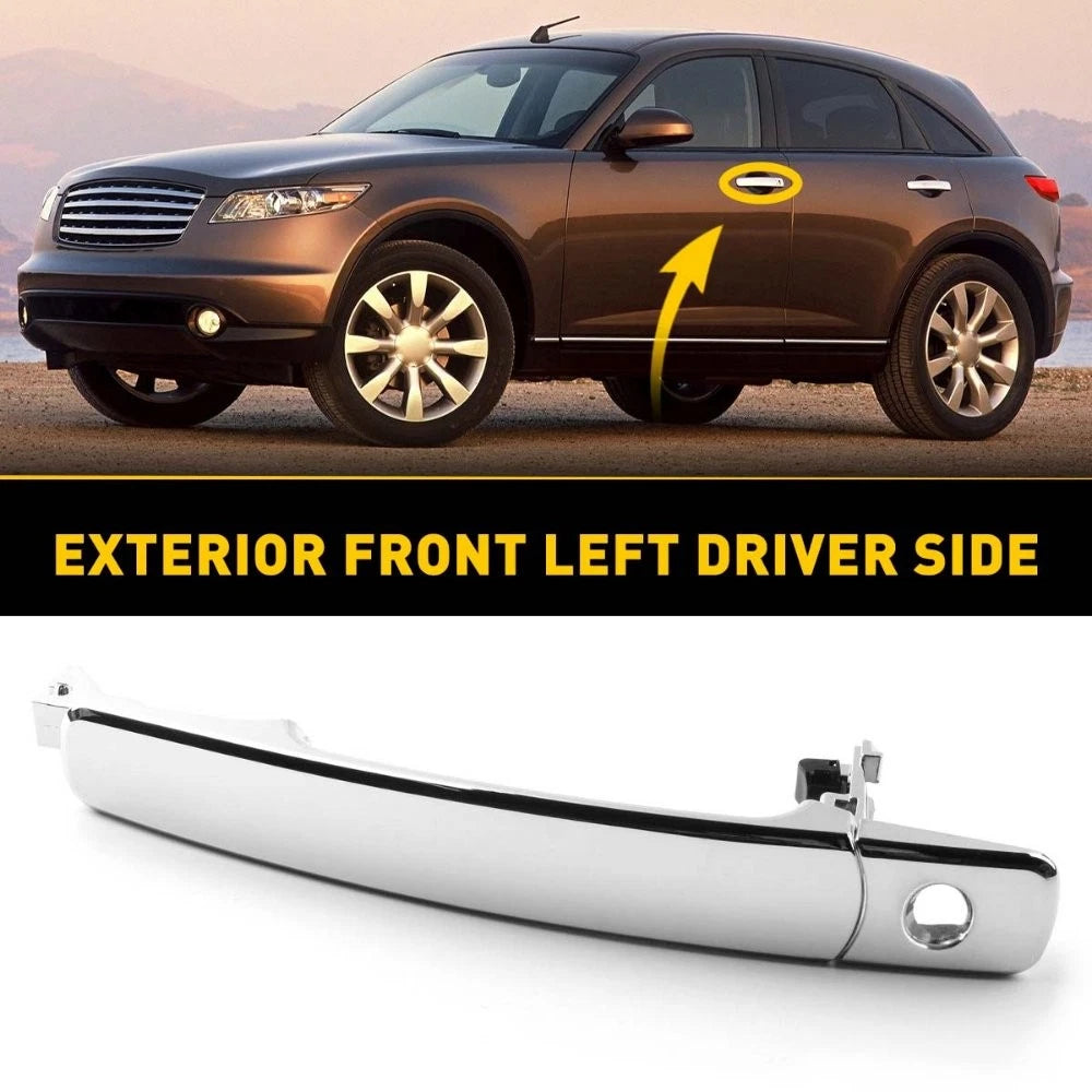For 2010-2013 Nissan Rogue Front Car Left Outside Chrome Door Handle Smart Entry 6B93BC-57