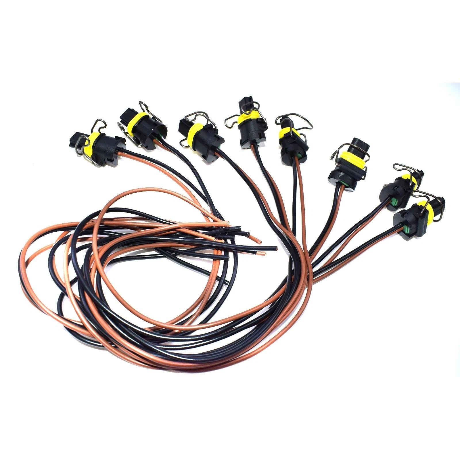 8x Wire Harness Pigtail IPR / VGT Solenoid For Ford 6.0L 7.3L PowerStroke Diesel 6B93BC-57