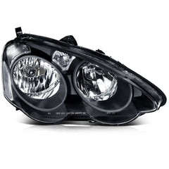 Pair Kit Halogen Headlights Assembly For 2002-2004 Acura RSX 2.0L Black 6B93BC-57