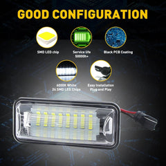 LED License Tag Plate Light 6000K White Lamp For 2013-2020 Subaru Forester BRZ A 6B93BC-57