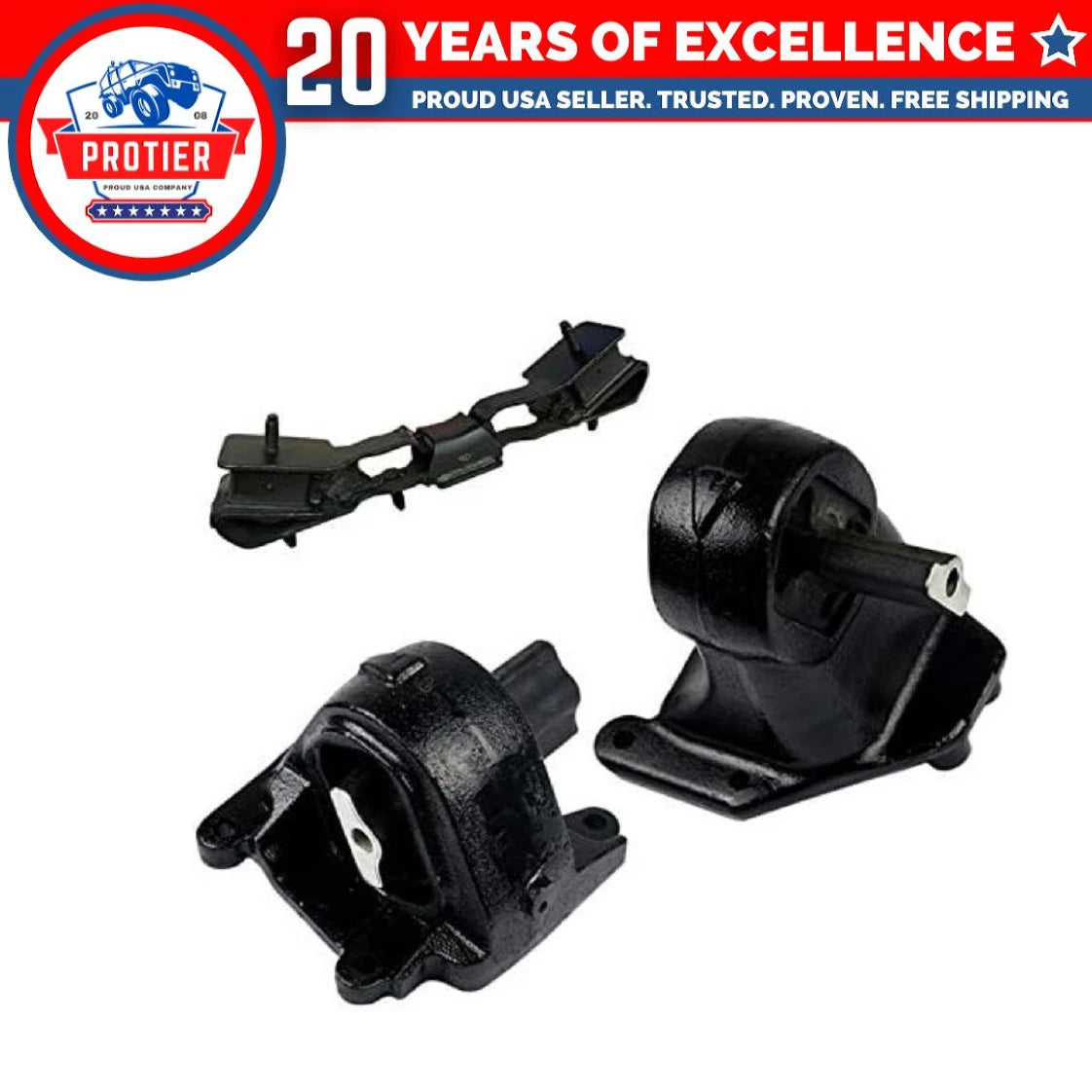 Motor & Trans Mount Fit 12-17 Jeep Wrangler 3.6L/2018 Wrangler JK 3.6L Set 3PCS 6B93BC-57