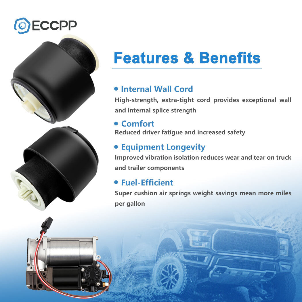 3PCS Rear Air Suspension Spring Air Compressor Bag For BMW 5 F10 F11 535i 550i 6B93BC-57