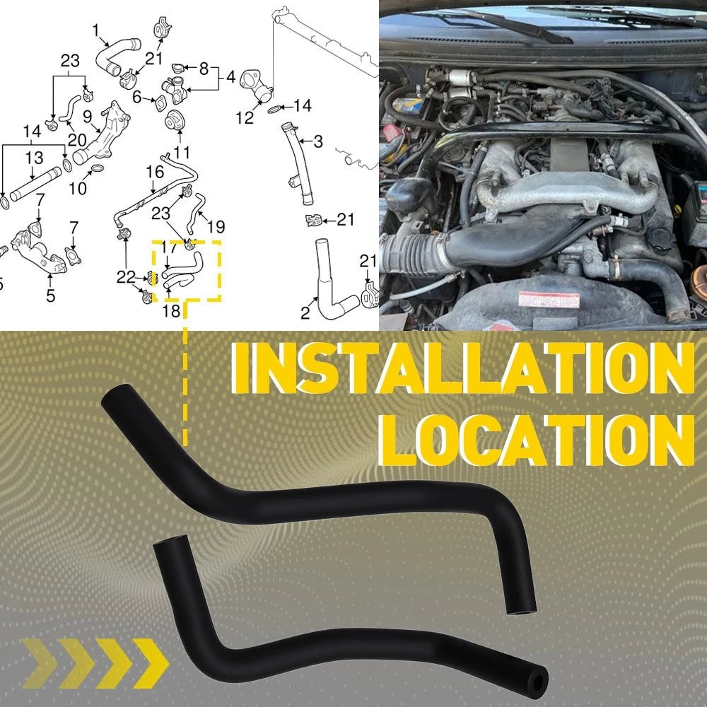 17858-77E00 Water Bypass Hose For Suzuki XL7 2002-06 2.7L V6/Vitara 2004 2.5L EA 6B93BC-57
