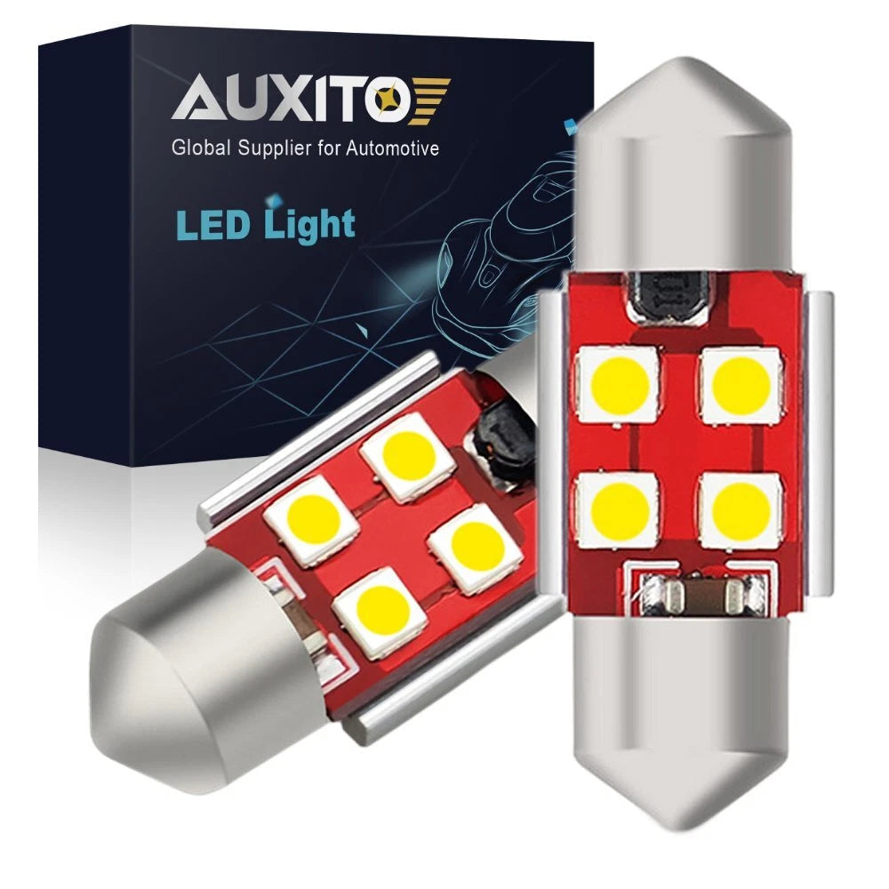 AUXITO 4X Dome Light DE3175 White 6000K Canbus LED Bulb for Toyota Camry 4Runner AUXITO