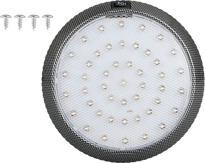 RV Interior LED Lights Switched Round Ceiling Light Fixture Camper Trailer 12V 6B93BC-57