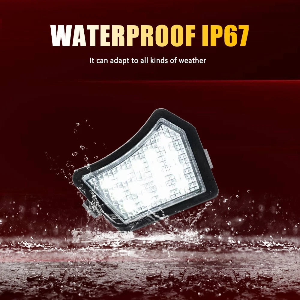 2X LED Under Side Mirror Puddle Lights For Jaguar XJ-Type 2010-2019/XF 2009-21 A 6B93BC-57
