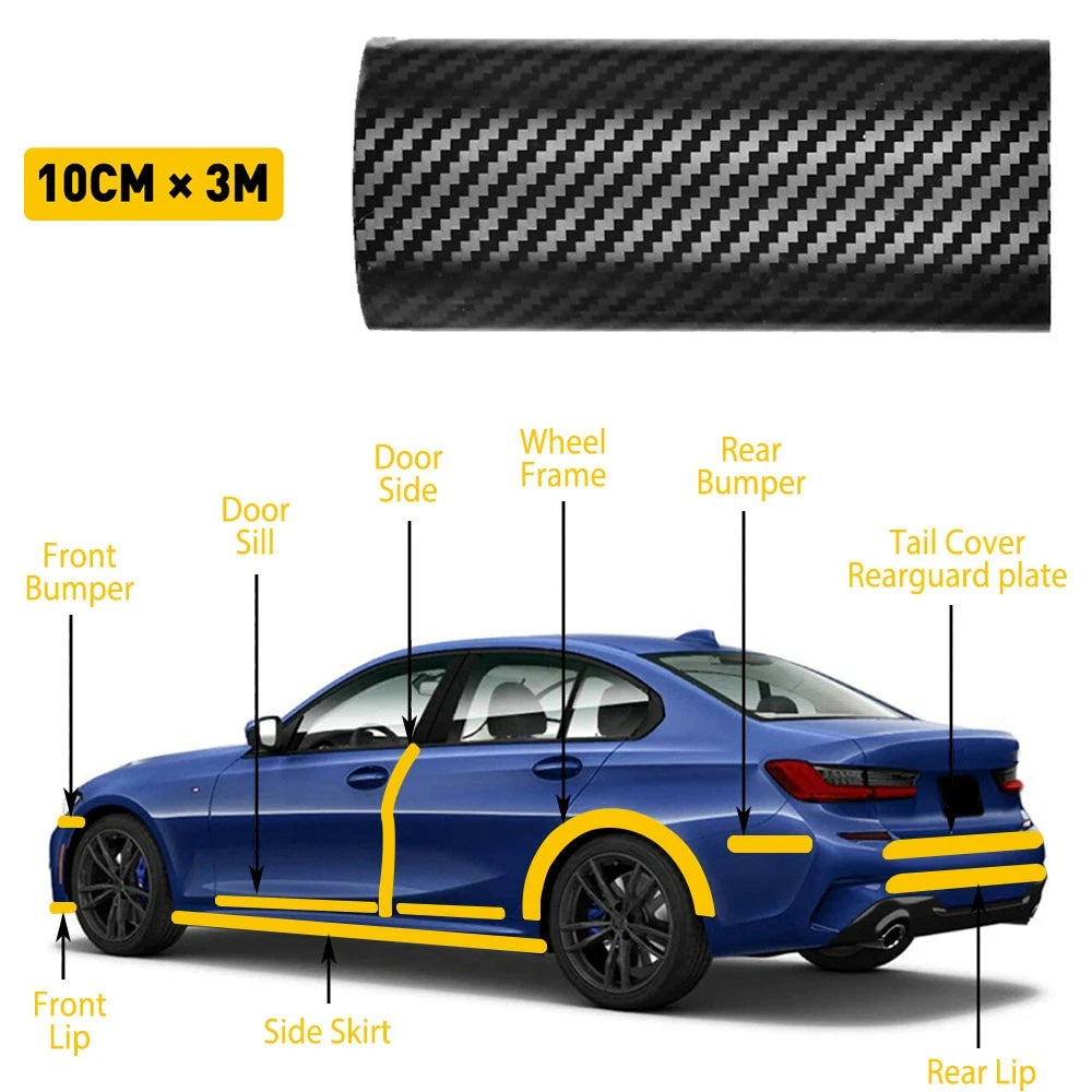 3M/10FT Car Carbon fiber Door Edge Scratch Guard Trim Protector Strip Sticker EA 6B93BC-57