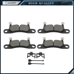 4PCS Rear Semi-Metallic Brake Pads For Porsche Cayenne 2011 - 2012