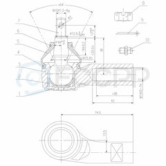6pc Front Rear Sway Bars Outer Tie Rods Suspension Kit for 2000-2006 Ford Focus