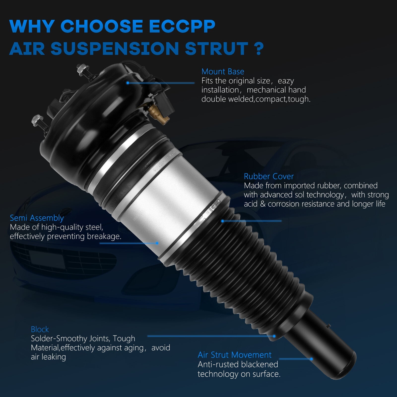 Front Pair Air Suspension Shocks For Audi A6 C7 A7 A8 D4, Bentley Mulsanne 6B93BC-57