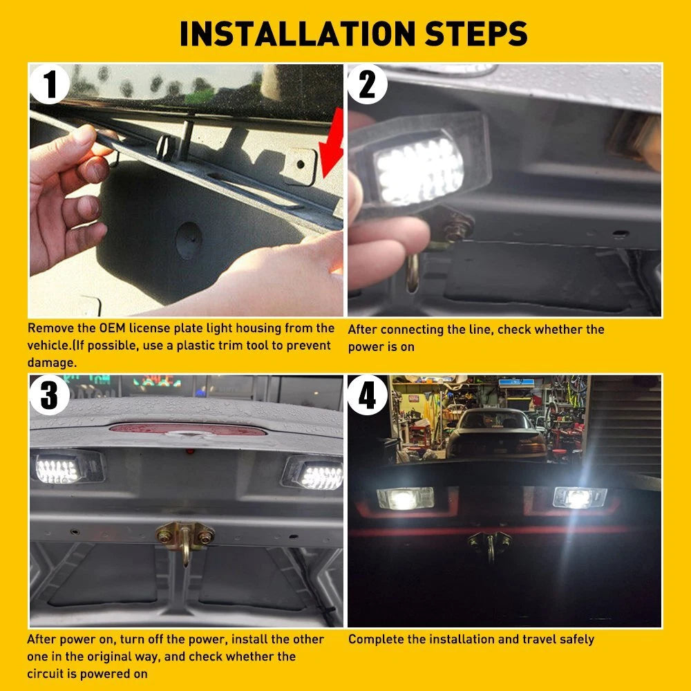 For Mazda Miata Tribute MPV Protege White LED License Plate Lights Lamps EOA 6B93BC-57