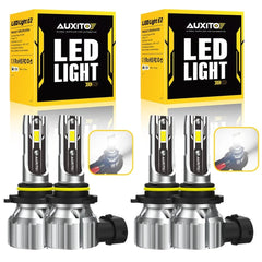 LED Headlight Bulbs Combo 9005 Kit + 9006 High Low Beam 6500K White Super Bright 6B93BC-57