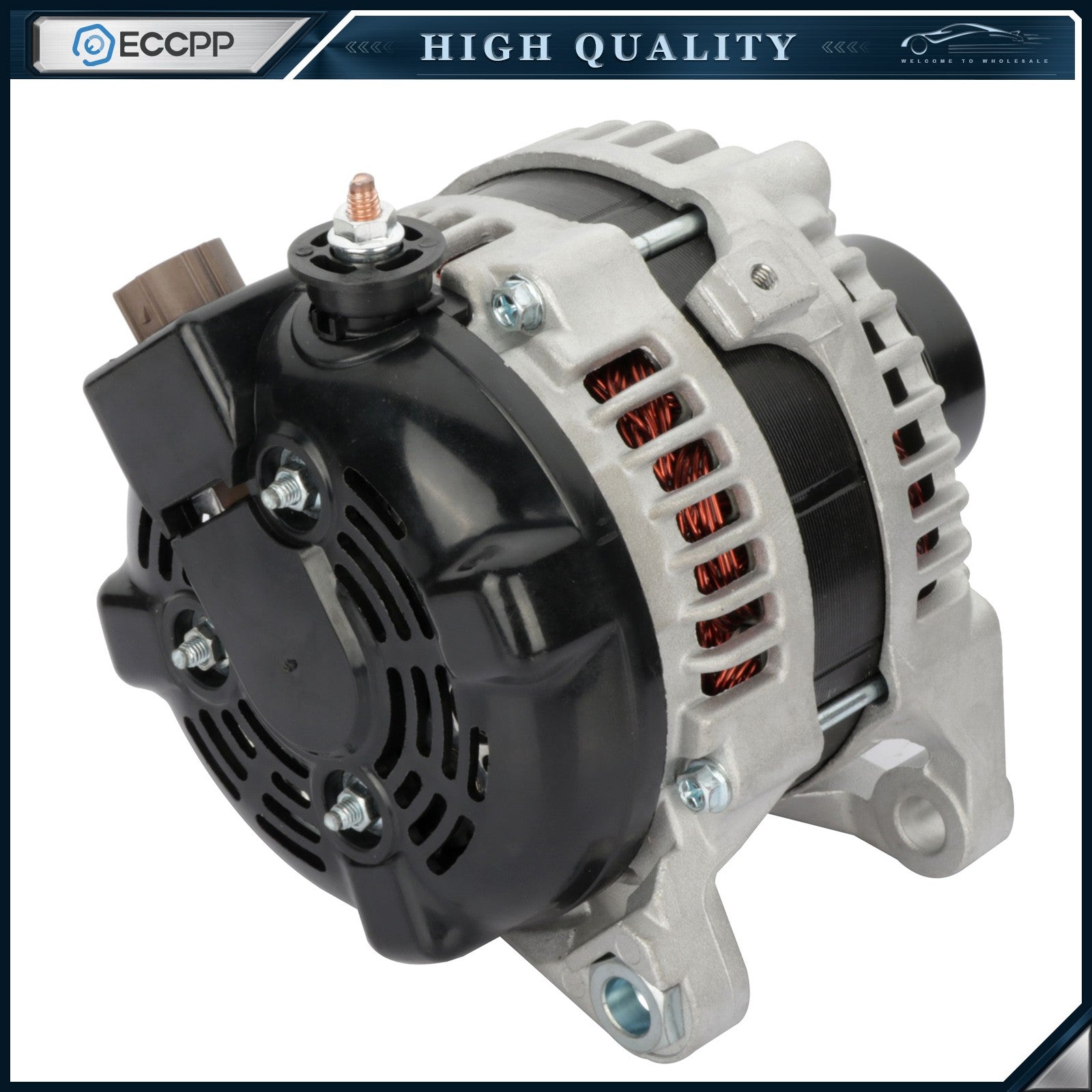 ECCPP Alternator 11516 Fits 2010-11 Toyota Camry 2.5L 100Amp,4 Groove Serpentime ECCPP