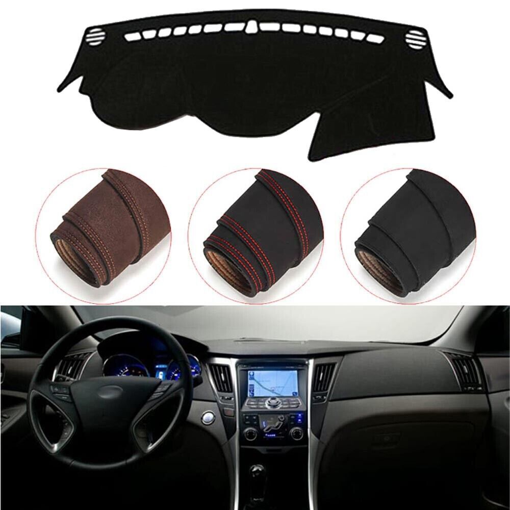 Console Dashboard Suede Mat Protector Sunshield Cover Fit For Hyundai Sonata 11+
