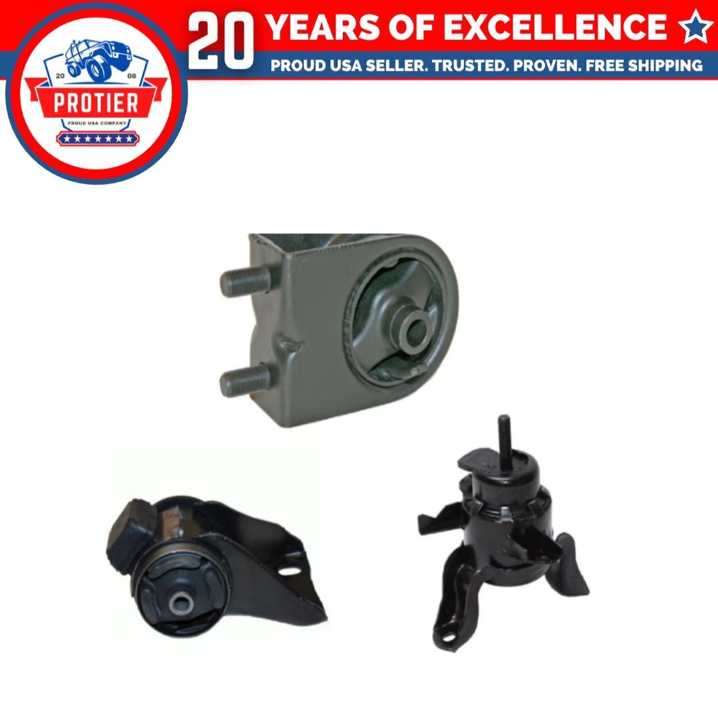 Motor & Trans Mount 3PCS Set Compatible for 00-01 Mazda MPV 2.5L / 02-06 Mazda 6B93BC-57
