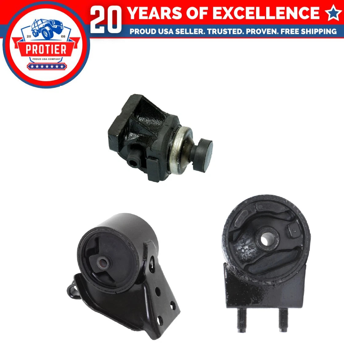 Engine Motor Mount Set 3PCS for 1993 - 1997 MAZDA 626 2.5L for Auto Trans 6B93BC-57