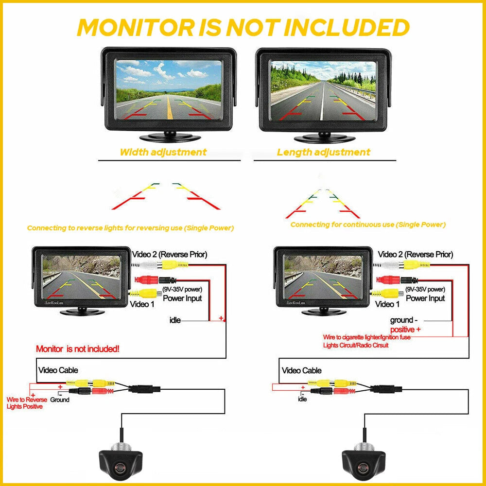 Universal Car Rear View Camera Auto Parking Reverse Backup Camera Waterproof EOA 6B93BC-57