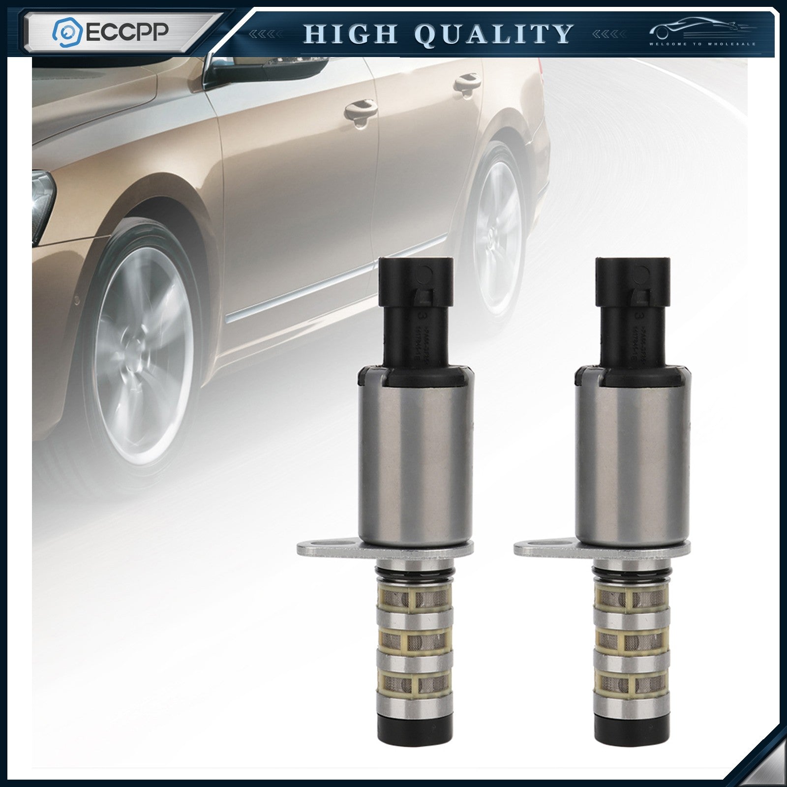 2pcs Variable Valve Timing Solenoid For 08-17 Chevrolet Saturn Pontiac 1.6L 1.8L 6B93BC-57