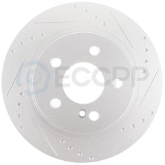 Rear Discs Brake Rotors Set For Mercedes-Benz C250 2012 - 2015 Slot and Solid 6B93BC-57