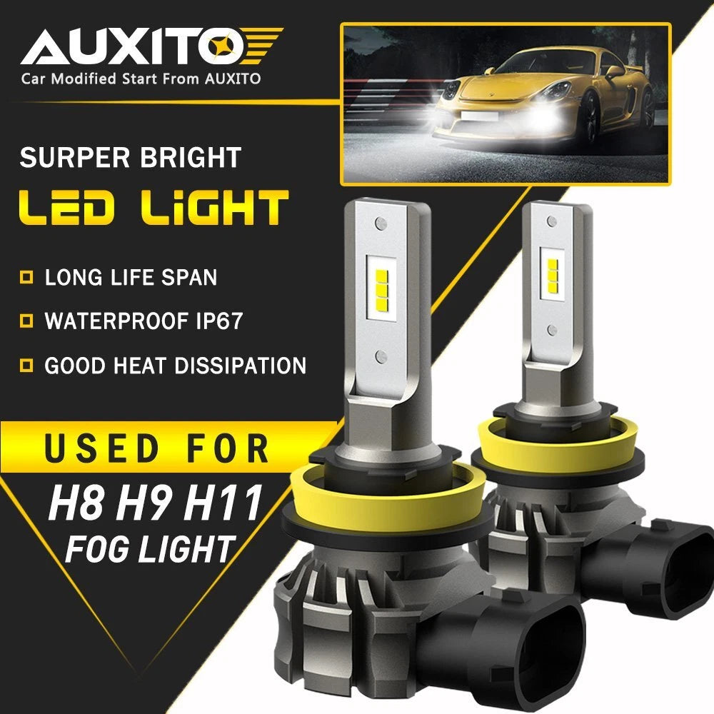 AUXITO 6000LM H11 H8 H16 H9 LED Fog Driving Light Bulb 6500K Super White 48W EOA AUXITO