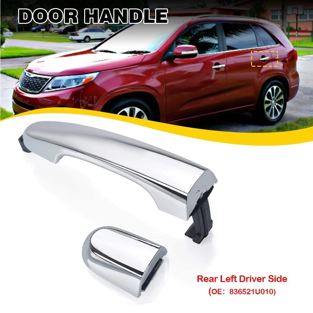 Outside Rear Driver Side Left Door Handle For 2011-2015 Kia Sorento Chrome EOA 6B93BC-57