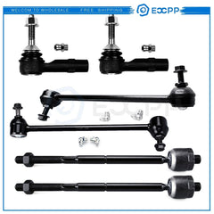 6PCS Front Inner & Outer Tie Rods Sway Bars Steering Fits 2009 Mercury Sable 6B93BC-57