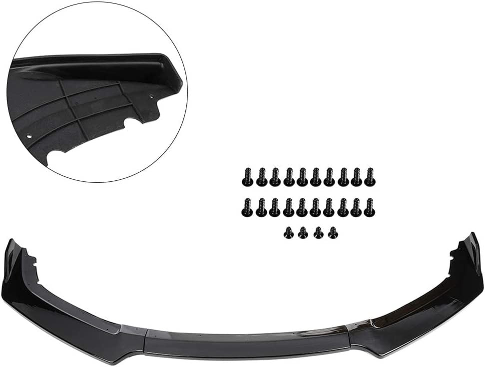 For 2016-2018 Honda Civic Front Bumper Lip Kit Spoiler Splitter Glossy Black 6B93BC-57