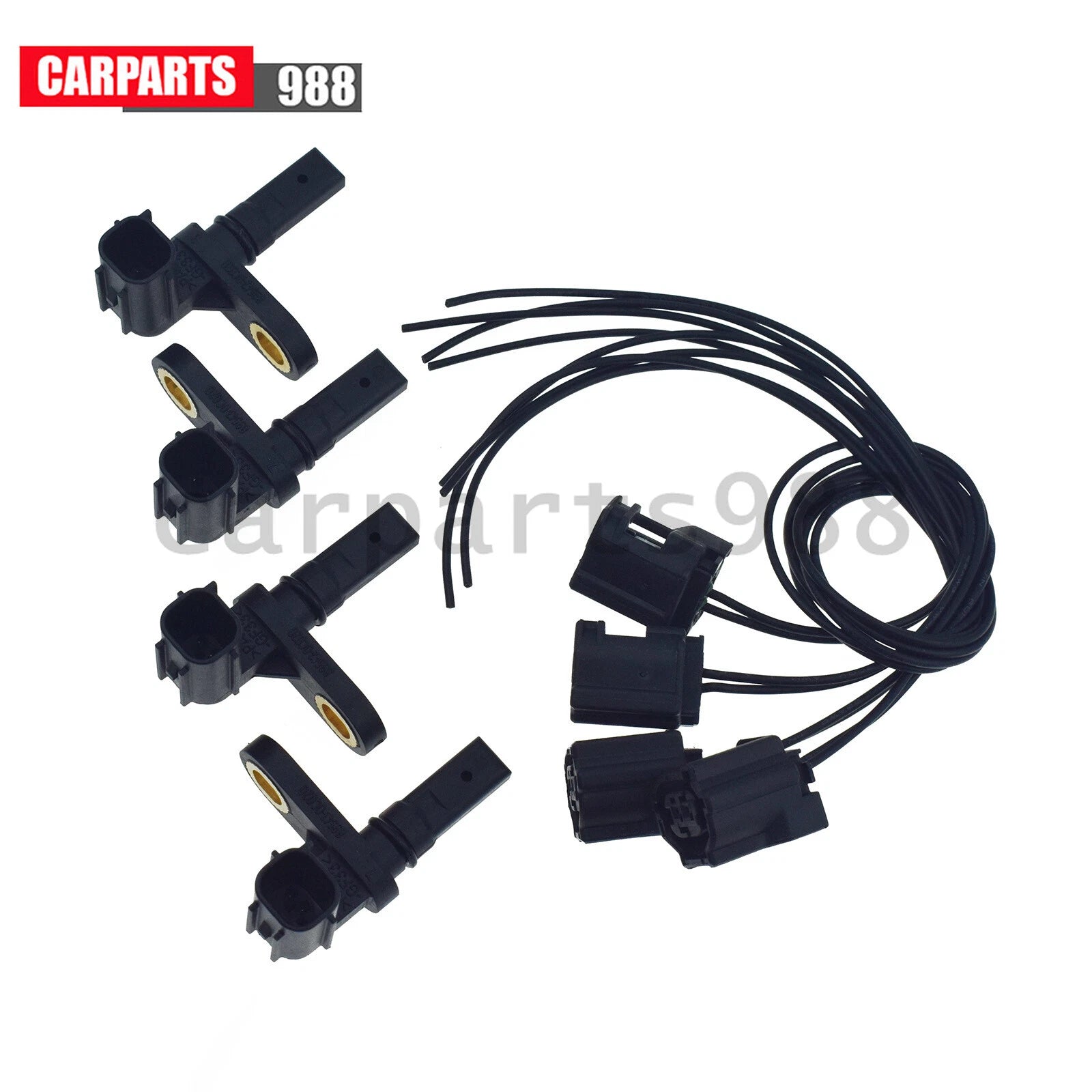 For 2007-17 Toyota Sequoia Tundra Front Rear ABS Wheel Speed Sensor & Connector 6B93BC-57