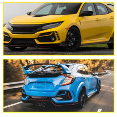 FOR 16-21 CIVIC TYPE R FK8 FACELIFT FRONT REAR BUMPER FOG LIGHT GARNISH COVER EA 6B93BC-57