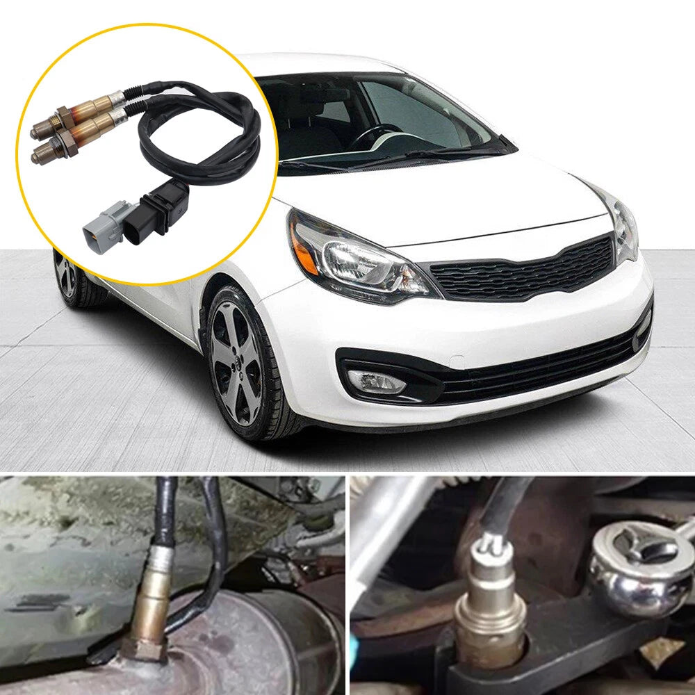 2pcs Oxygen Up+Downstream Sensor Fits 2012-2014 Kia Rio 2012-2015 Kia Soul 1.6L 6B93BC-57